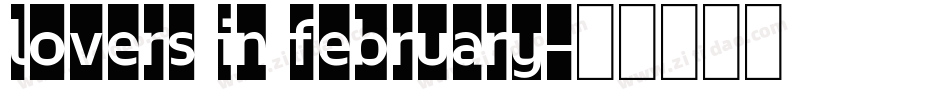 lovers in february字体转换